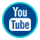 The youtube logo in a blue circle. Keywords: Youtube, logo